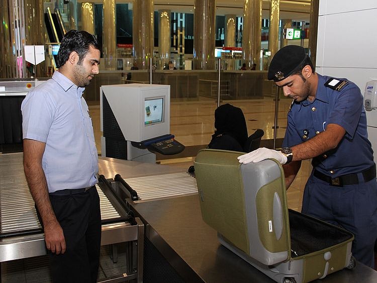 Stock DUBAI CUSTOMS airport