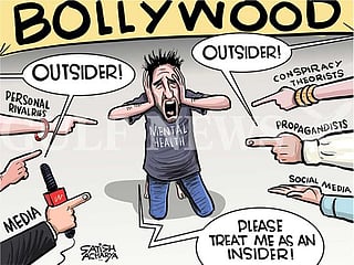 Cartoon from Satish Acharya: Bollywood and its 'outsiders'