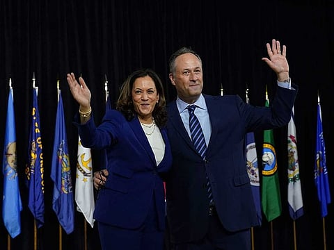 File picture: Vice President Kamala Harris and husband Doug Emhoff.