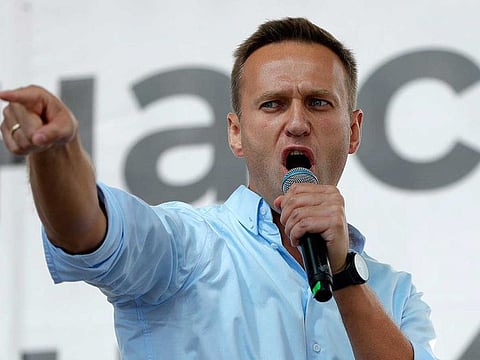 File photo of Russian opposition activist Alexei Navalny.