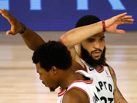 The Raptors beat the Nets in their NBA play-off clash
