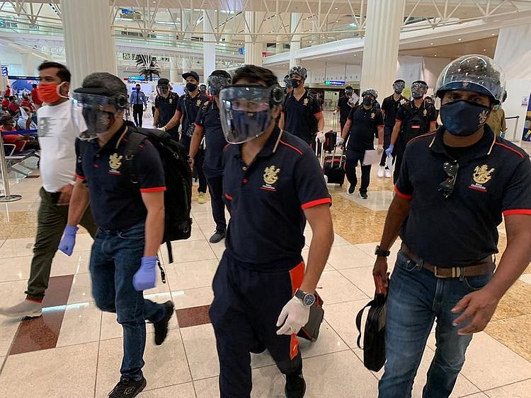 Royal Challengers Bangalore arrive in Dubai for IPL 13 