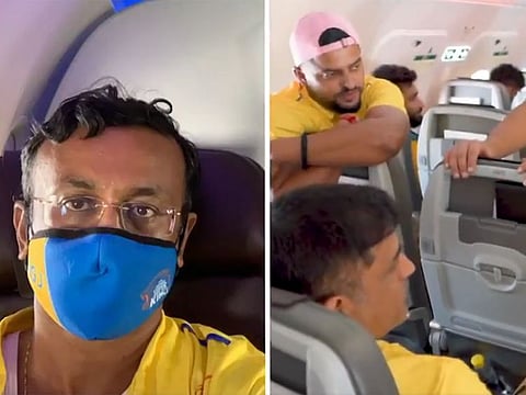 George John posted a video of MS Dhoni swapping seats with him