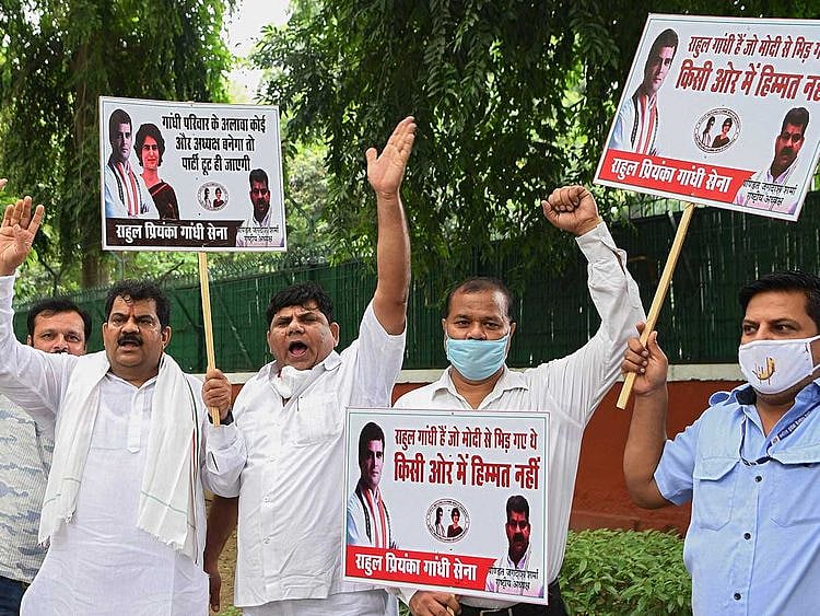 Congress supporters Delhi India