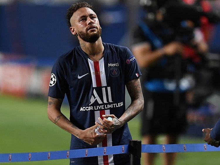 Neymar in tears after Bayern Munich defeat PSG