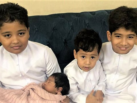 The four siblings: Ateaj, Salama, Abdul Rahman and Ammar 