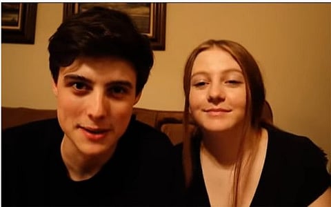 YouTube stars Landon and Camryn Clifford.