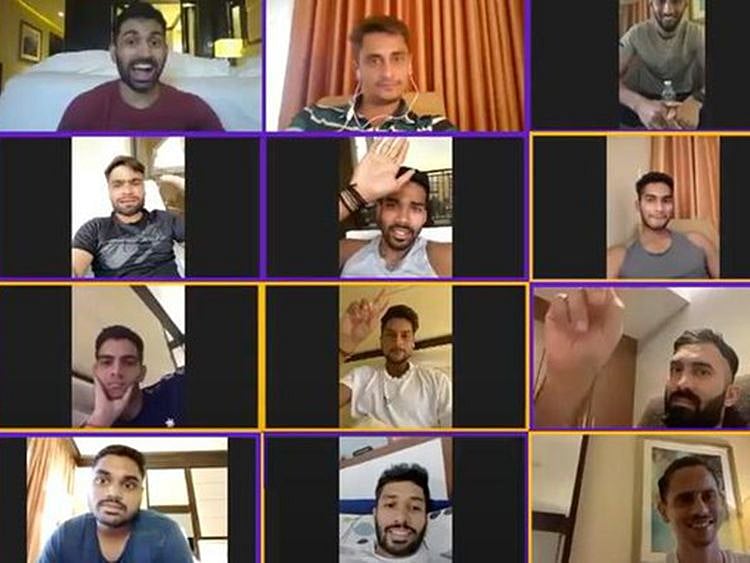 Kolkata Knight Riders get chatting on Zoom 