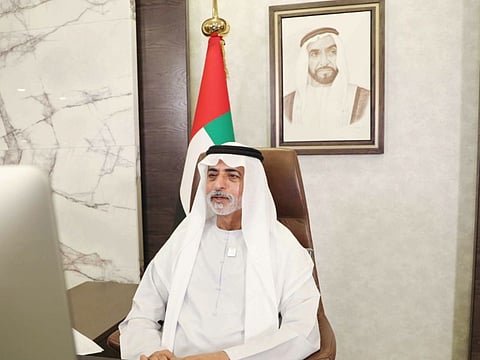 Sheikh Nahayan speaks at the conference.