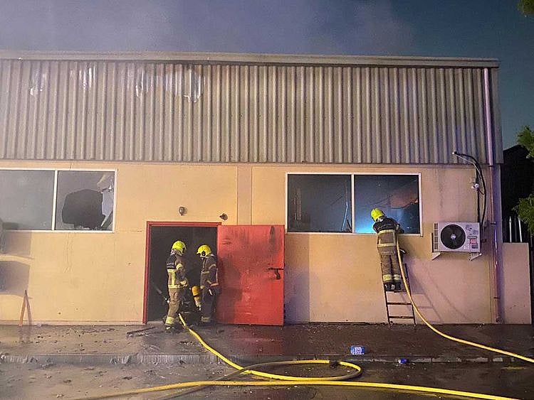 Warehouse fire in Dubai