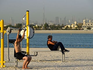 COVID-19: In photos, From open-air gyms to walking in the park, see how UAE residents stay fit