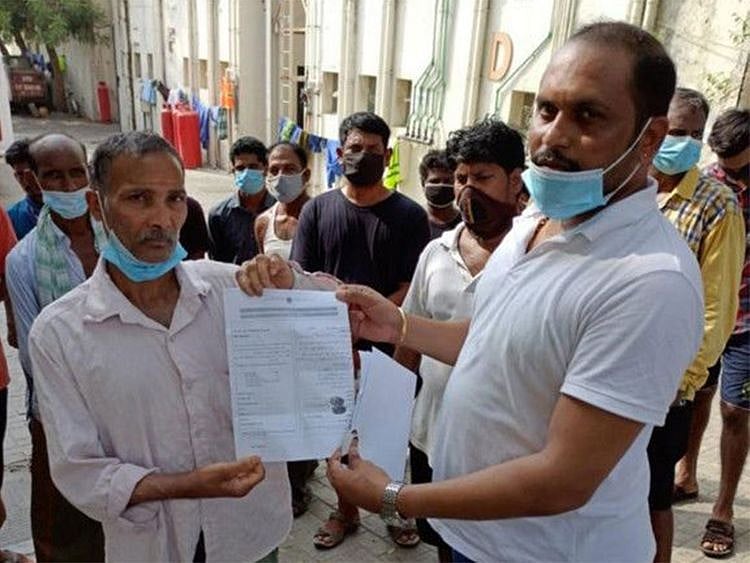 Indian worker Theddu Laxman