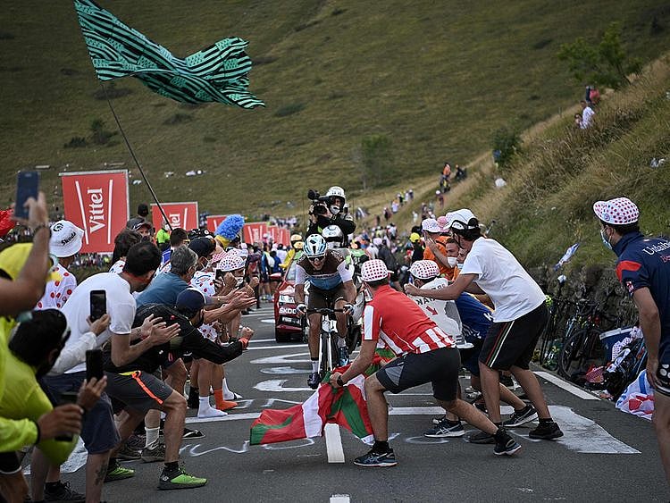  Team AG2R La Mondiale rider France's Nans Peters rides ahead during the 8th stage of the 107th edition of the Tour de France 