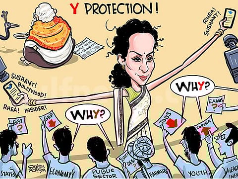 Cartoons by Satish: Kangana Ranaut gets Y+ security