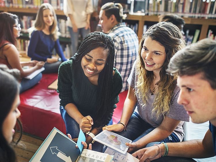 Stock university students