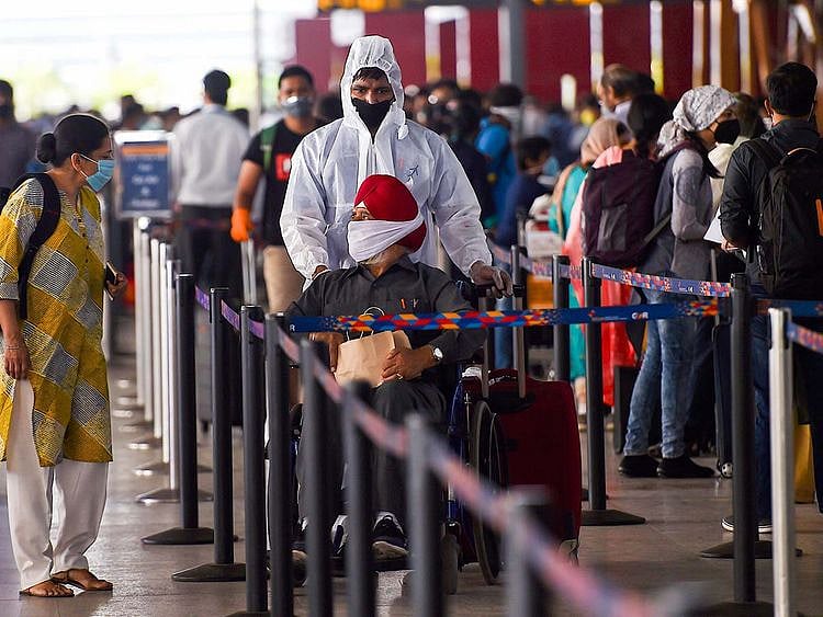 Stock India airport passengers
