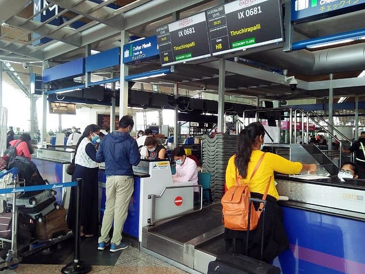 Stock India airport passengers
