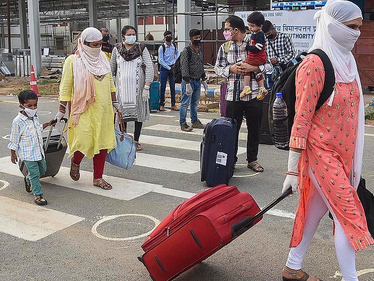 Stock India airport passengers