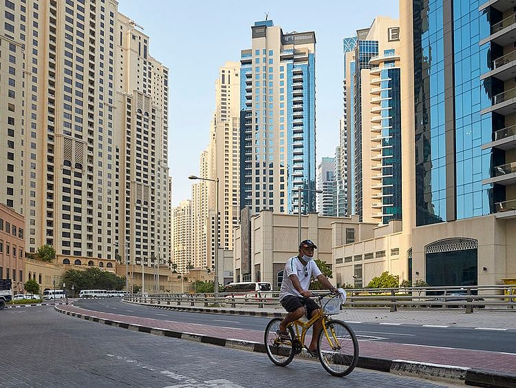 Stock JBR Jumeirah beach residence Dubai property