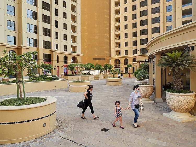 Stock JBR Jumeirah beach residence Dubai property