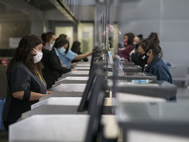 Stock airport passengers