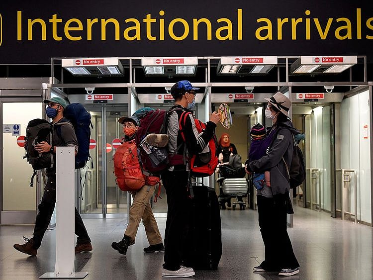 Stock airport passengers