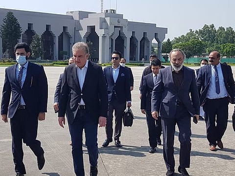 Pakistan's Foreign Minister Shah Mahmood Qureshi leaves for Moscow from Islamabad.
