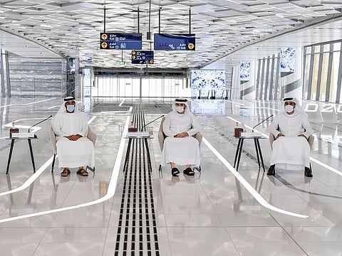 The Executive Council meeting at the Expo metro station on Wednesday.