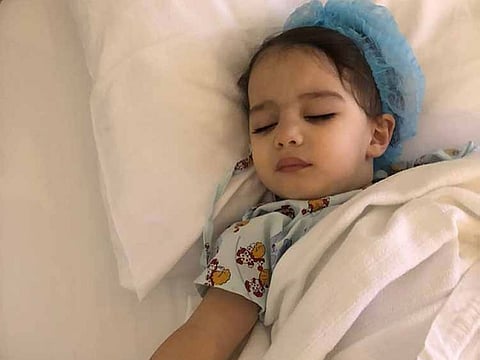 Baby Zaeed Quachtooni who swallowed a peanut