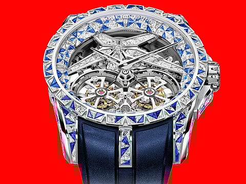 The watch is set with 600 gems that amount to 11 carats