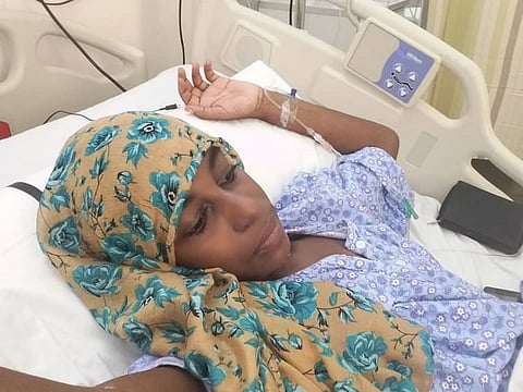 Fortunate underwent a session of chemotherapy on her 32nd birthday