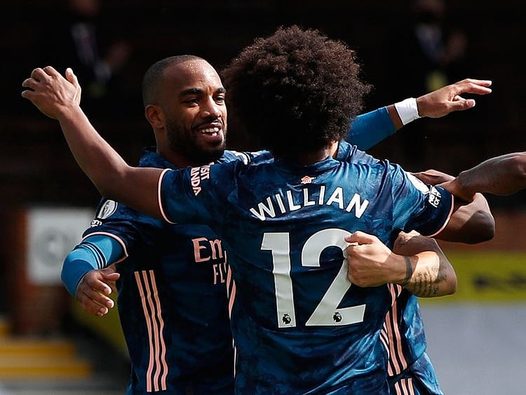 Lacazette was on the scorescheet for Arsenal against Fulham