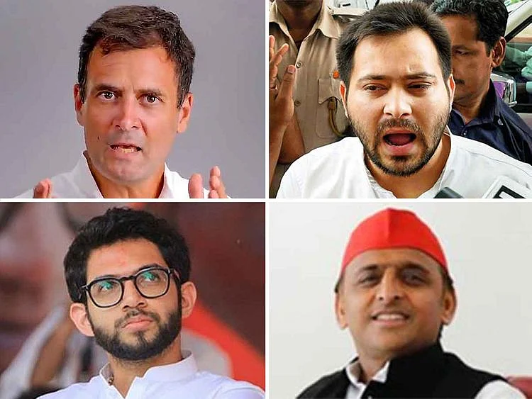 20200915 Rahul Gandhi, Tejaswi Yadav, Akhilesh Yadav and Aditya Thackeray