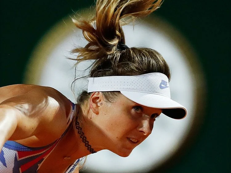 Elina Svitolina in action in Rome
