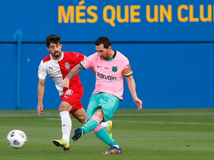 Lionel Messi back in action for Barcelona.