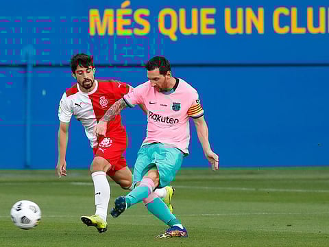 Lionel Messi back in action for Barcelona.