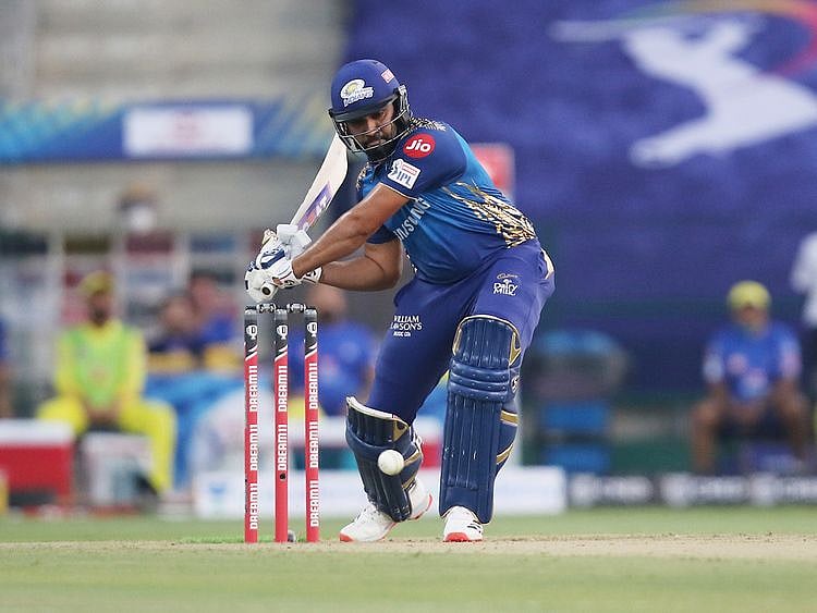 Rohit Sharma plays a shot