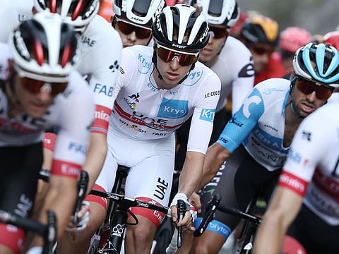 UAE Team Emirates' Tadej Pogacar is second in the Tour De France