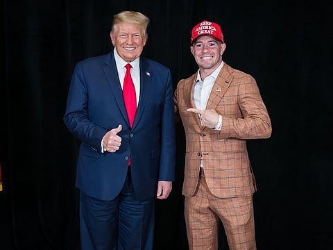 Colby Covington with US President Donald trump