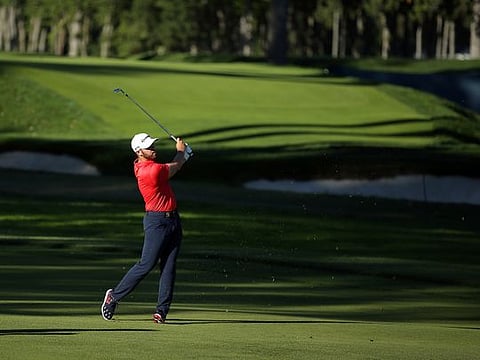Matthew Wolff in action during the third round of the US Open