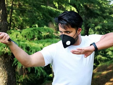 Ashfaq Wani shows off his skills in self-defence.