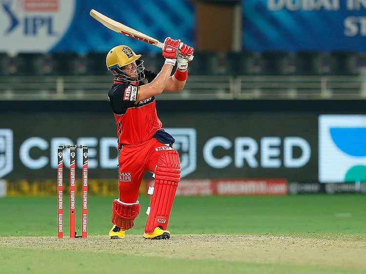 AB de Villiers of Royal Challengers Bangalore plays a shot. 