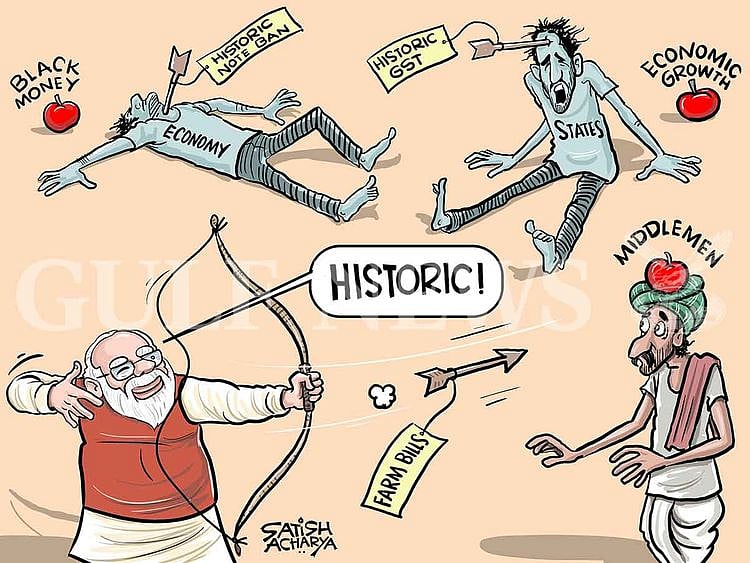 Modi pushes through farm bills amid huge opposition