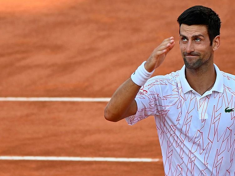 Novak Djokovic was warned for swearing at Italian Open.
