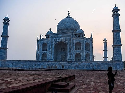 The Taj Mahal is one of the world's most famous monuments. 