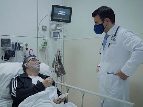 Adel Mahmoud Shawqi with Dr. Jacques Kobersy after the surgery.
