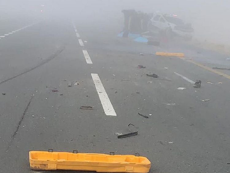 The site of the bus crash