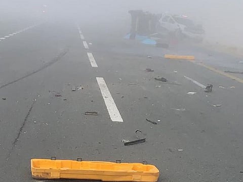 The site of the bus crash