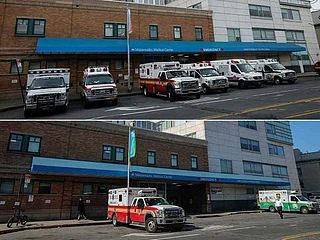 COVID-19 sites in New York City before and after wave of coronavirus cases