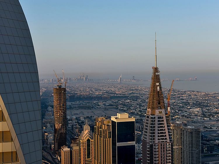 Stock Dubai skyline city